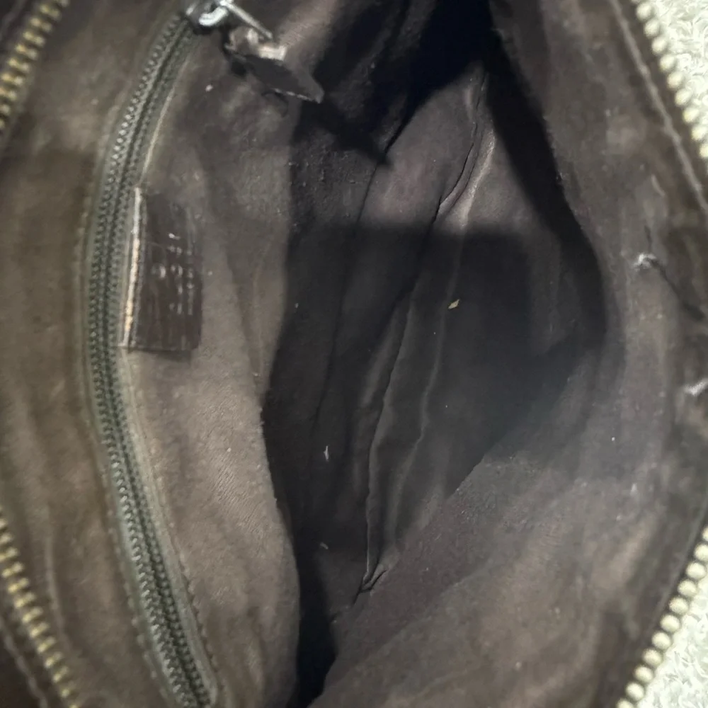 Gucci Beige and Dark Brown Monogram Messenger Bag